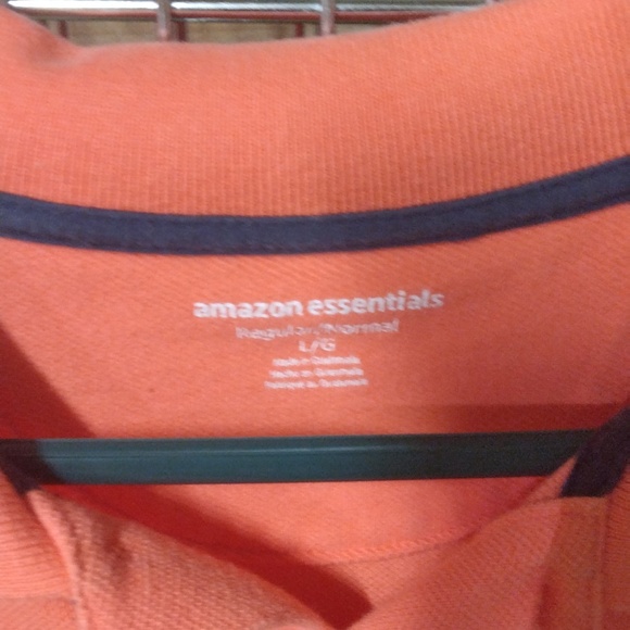 Amazon Essentials orange polo sz large - Picture 5 of 6